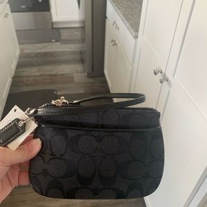 Small Coach Wristlet Black NWT